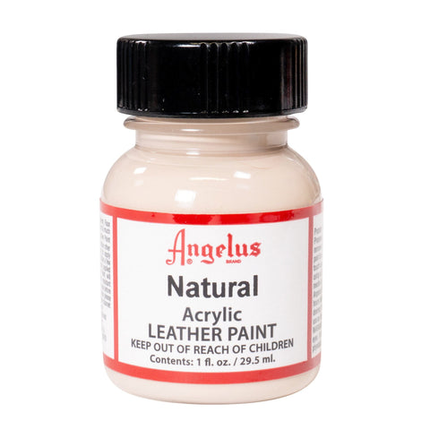 Angelus Natural Acrylic Leather Paint - Flexible, Will not Crack, Mixable