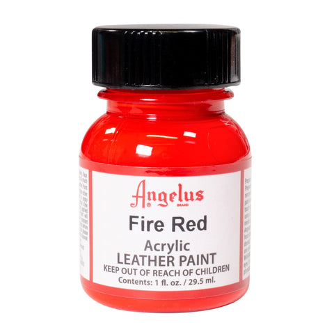 Our Fire Red paint is the hottest acrylic leather paint on the market.