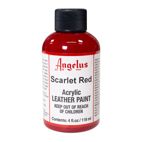 Angelus Scarlet Red Acrylic Leather Paint - 4 oz.