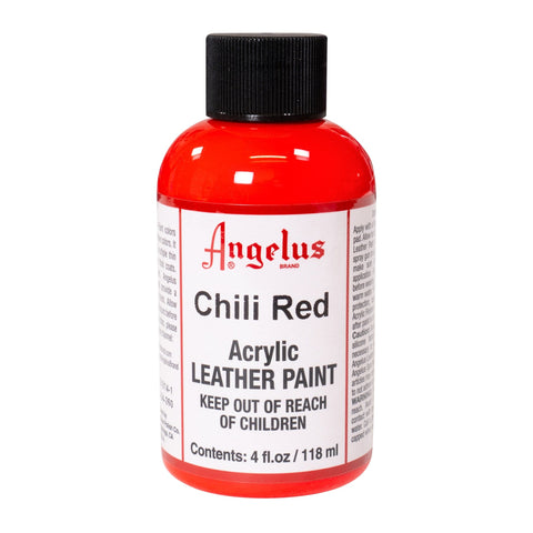 Angelus Chili Red Acrylic Leather Paint - 4 oz.