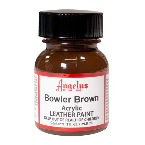 Angelus Bowler Brown Acrylic Leather Paint for Restoring Bags and Purses