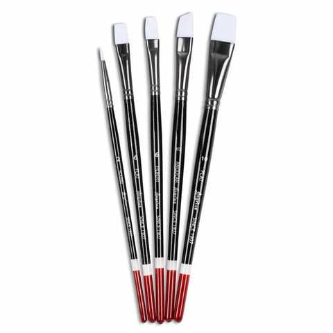 Angelus 799-01-KIT Leather Paint Brushes - 5 Pieces for sale online