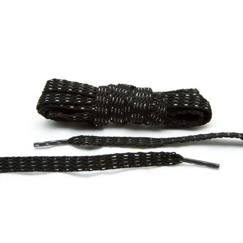 Lace Lab makes premium reflective shoe laces. Pick up a pair in black for your Jordan's.