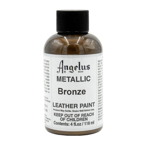 Angelus Bronze Metallic Acrylic Leather Paint - 4 oz.