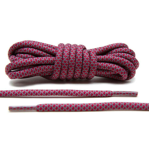 Burgundy/Grey Rope Laces