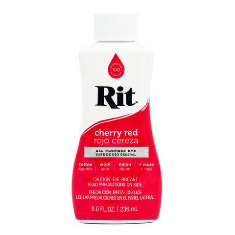 Rit Dye Liquid Cherry Red All-Purpose Dye 8oz, Pixiss Tie Dye Accessories  Bundle
