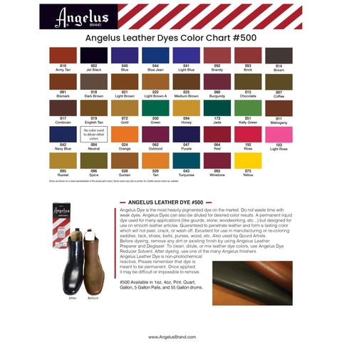 Angelus Leather Dye & Preparer SET - Great color Range over 40 Colours