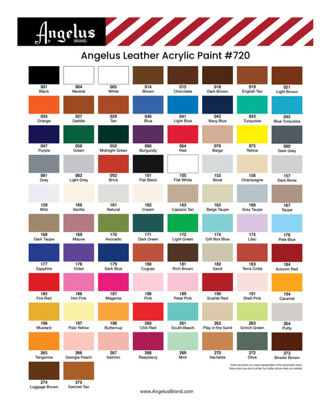 Angelus Standard Paints Color Chart #720