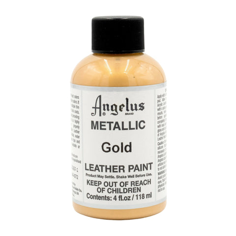 Angelus Gold Metallic Acrylic Leather Paint - 4 oz.