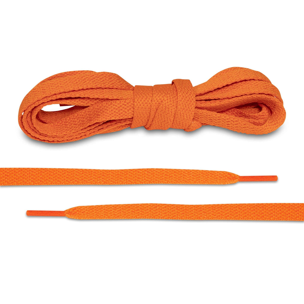 Orange Leather Shoelaces – Laces Certified