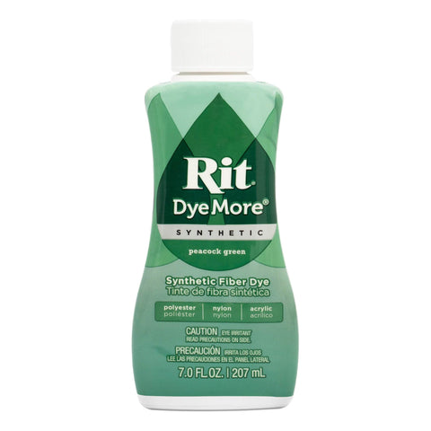 Rit DyeMore Synthetic Fiber Dye, Peacock Green - 7.0 fl oz