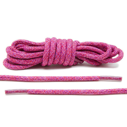 Cordones de cuerda multicolor rosa